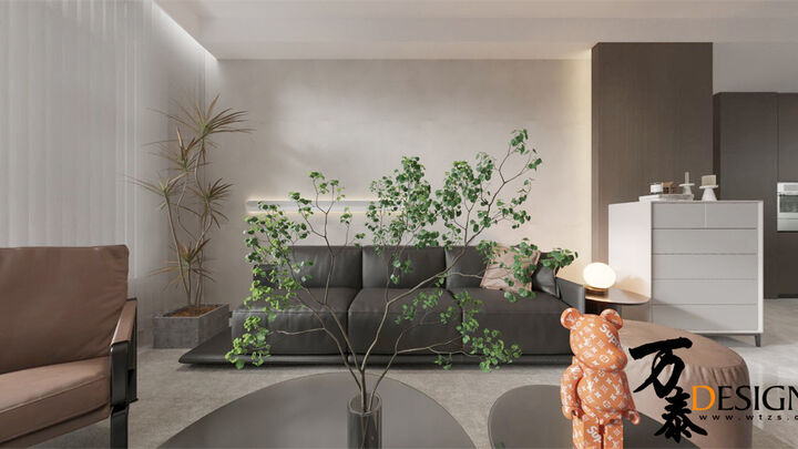 長清區綠城蘭園141㎡三室兩廳現代簡約風格裝修案例